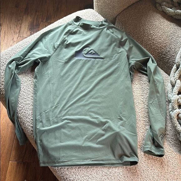 Quiksilver UV protection Green Long Sleeve Surf Sun Shirt - Picture 1 of 11